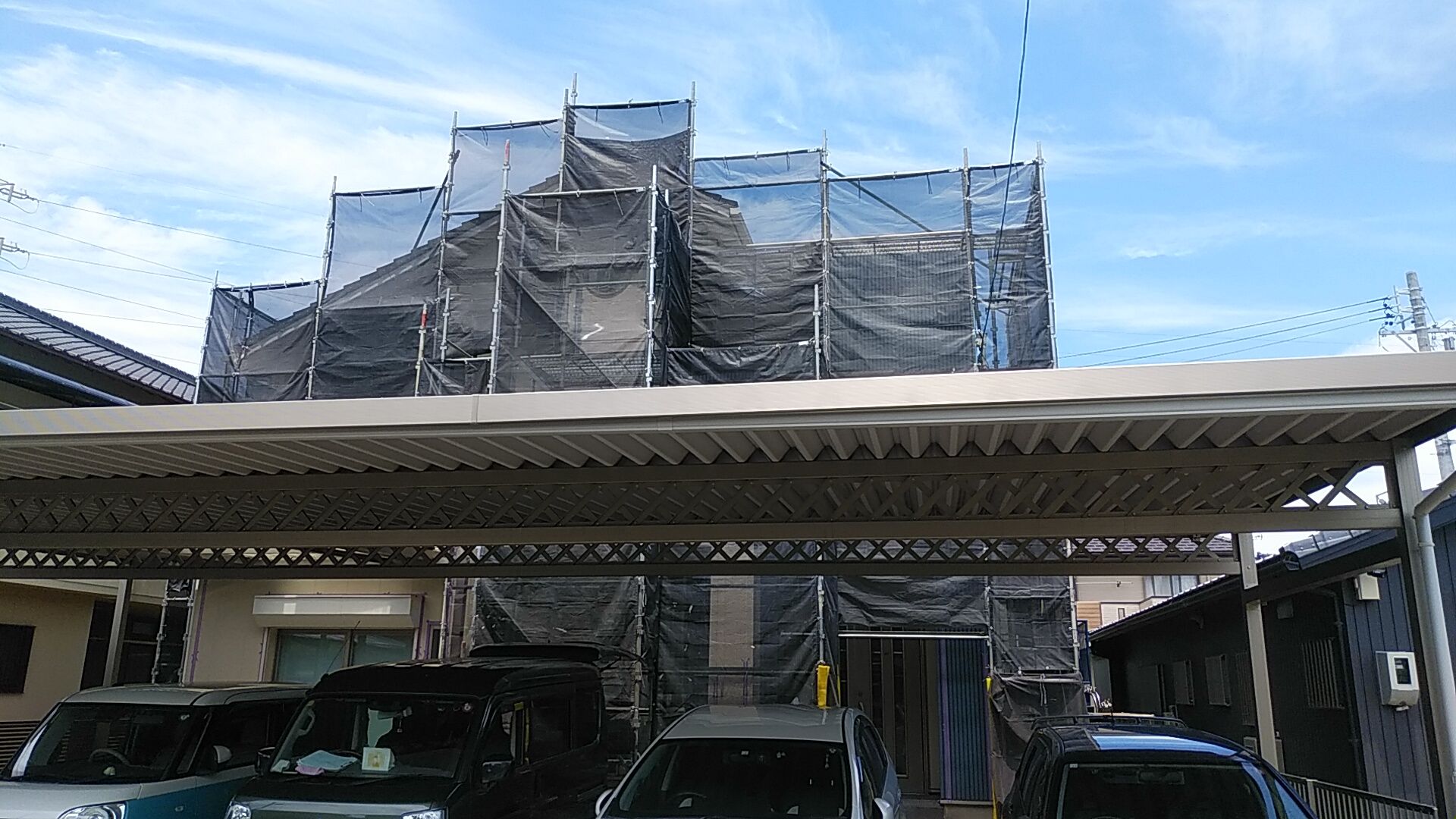 只今施工中！豊橋市 K様邸外壁塗装工事